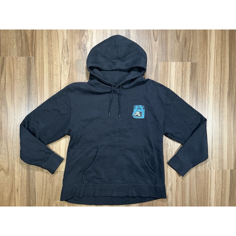 Nike SB Paint Cans Graphic Hoodie Youth Size XL Black Skateboard
